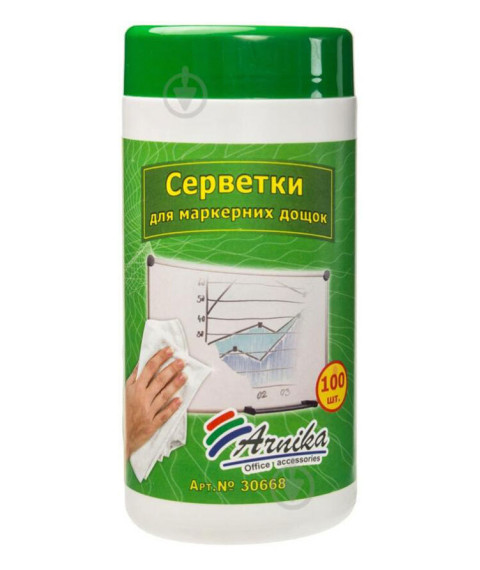 Șervețele umede pentru tablă magnetică, 100 buc, Arnika